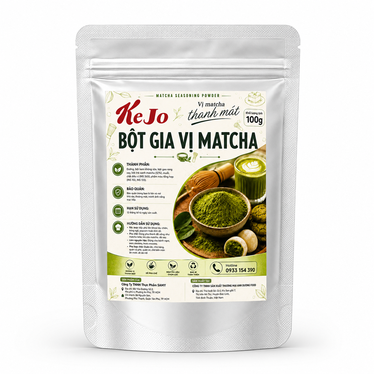 Bột Gia Vị Matcha KeJo 100g
